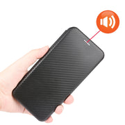 For Ulefone Note 9P Carbon Fiber Texture Horizontal Flip TPU + PC + PU Leather Case with Card Slot & Lanyard(Brown)