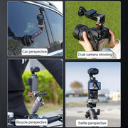 For DJI Osmo Pocket 3 BRDRC Quick Assembly Multi-function Cold Shoe Extension Mount(Dark Grey)
