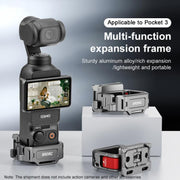 For DJI Osmo Pocket 3 BRDRC Quick Assembly Multi-function Cold Shoe Extension Mount(Dark Grey)