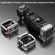 For DJI Osmo Pocket 3 BRDRC Quick Assembly Multi-function Cold Shoe Extension Mount(Dark Grey)