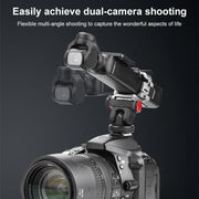 For DJI Osmo Pocket 3 BRDRC Quick Assembly Multi-function Cold Shoe Extension Mount(Dark Grey)