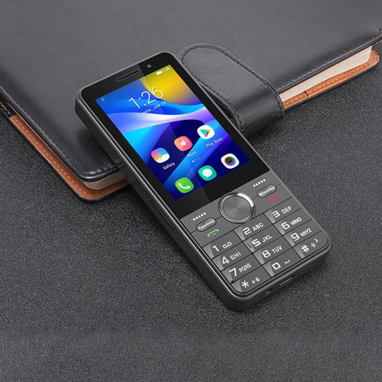 UNIWA XS24 Keypad Phone, 2GB+16GB, 3.5 inch Android 8.1 Mediatek MT6737M Quad Core, Flashlights, Network: 4G, Support Google Store, Plug:EU Plug(Black)