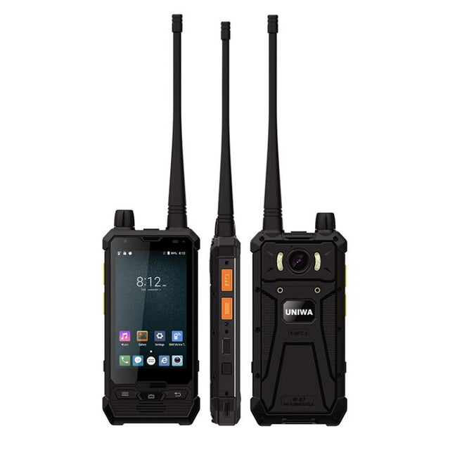 UNIWA P2 Plus UHF Walkie-Talkie Rugged Phone, 3GB+32GB, 4.0 inch Android 9.0 Mediatek MT6762 Octa Core, Network: 4G, NFC, Plug:US Plug(Black)