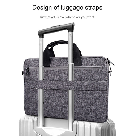 ST08 Handheld Briefcase Carrying Storage Bag without Shoulder Strap for 15.6 inch Laptop(Black)