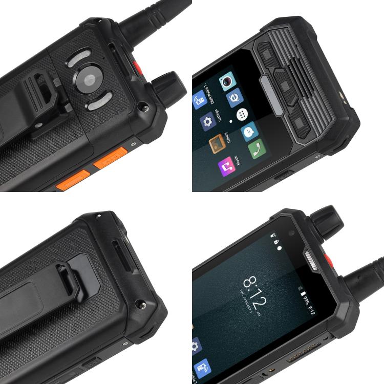 UNIWA P2 Plus UHF Walkie-Talkie Rugged Phone, 3GB+32GB, 4.0 inch Android 9.0 Mediatek MT6762 Octa Core, Network: 4G, NFC, Plug:EU Plug(Black)