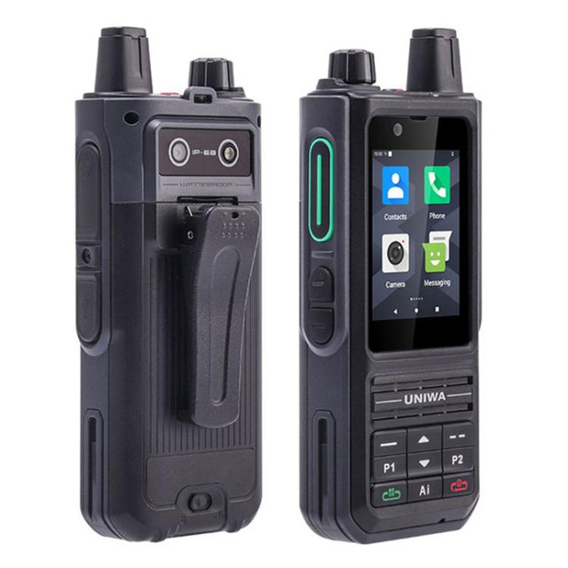UNIWA NR120 PoC Walkie-Talkie Rugged Phone, 3GB+32GB, 2.4 inch Android 13 Unisoc T158 Octa Core, Network: 5G, NFC, SOS, Plug:AU Plug(Black)