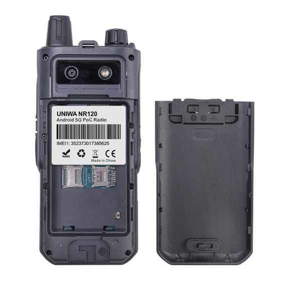 UNIWA NR120 PoC Walkie-Talkie Rugged Phone, 3GB+32GB, 2.4 inch Android 13 Unisoc T158 Octa Core, Network: 5G, NFC, SOS, Plug:US Plug(Black)