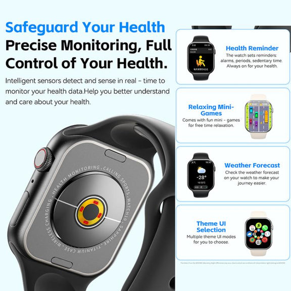 WK WH-08 Dreamer S Smart Watch, 2.01 inch Screen, Support BT Call(Black)