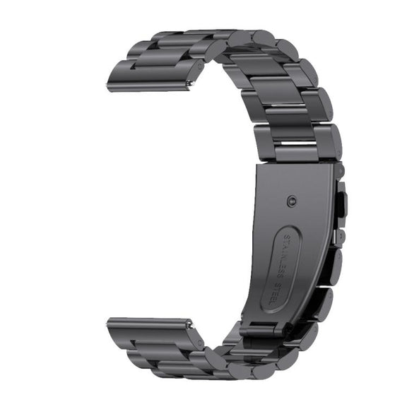 22mm MIJOBS Three Beads Metal Watch Band(Black)