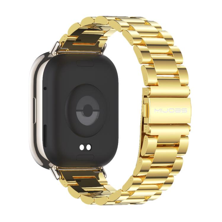22mm MIJOBS Three Beads Metal Watch Band(Gold)