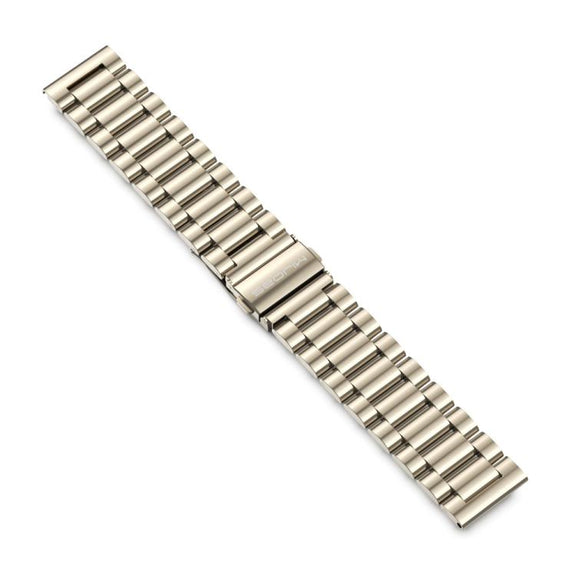 22mm MIJOBS Three Beads Metal Watch Band(Light Gold)
