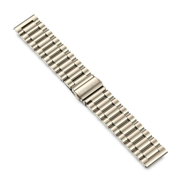 22mm MIJOBS Three Beads Metal Watch Band(Light Gold)