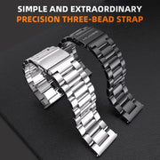 22mm MIJOBS Three Beads Metal Watch Band(Gold)