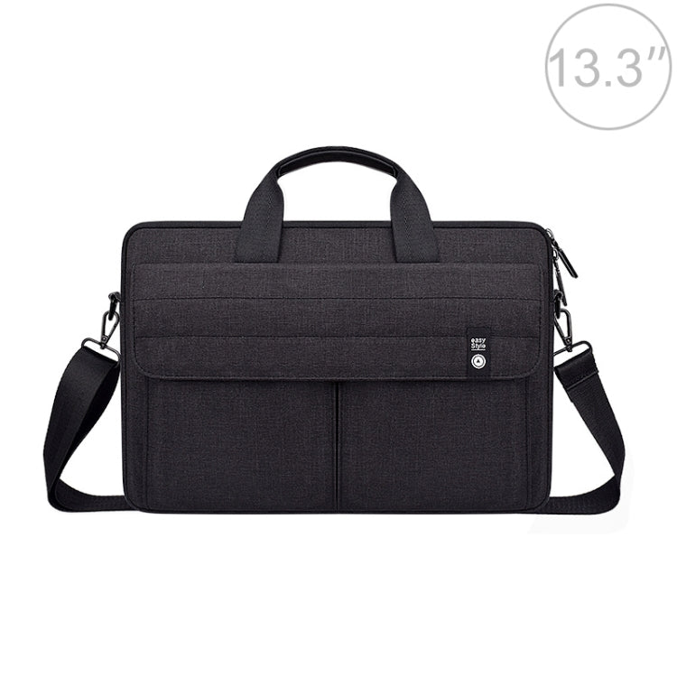 ST08 Handheld Briefcase Carrying Storage Bag with Shoulder Strap for 13.3 inch Laptop(Black)