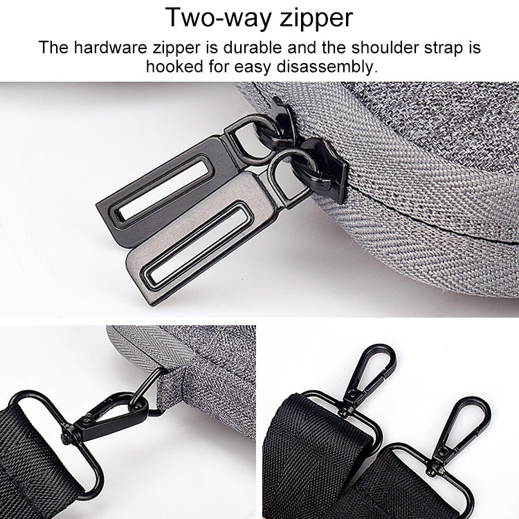 ST08 Handheld Briefcase Carrying Storage Bag with Shoulder Strap for 13.3 inch Laptop(Black)