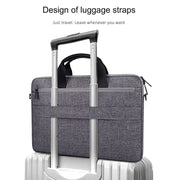 ST08 Handheld Briefcase Carrying Storage Bag with Shoulder Strap for 13.3 inch Laptop(Grey)