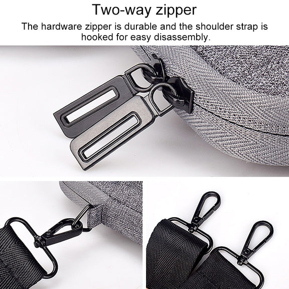 ST08 Handheld Briefcase Carrying Storage Bag with Shoulder Strap for 14.1 inch Laptop(Black)