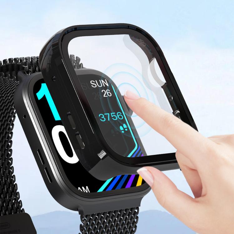 For Huawei Watch Fit 4 Pro Tempered Film Integrated PC Watch Protective Case(Black)