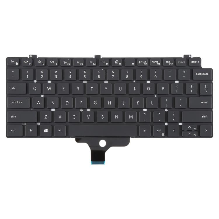 US Version Backlit Laptop Keyboard for Dell LATITUDE P33S 13-7300 7310(Black)