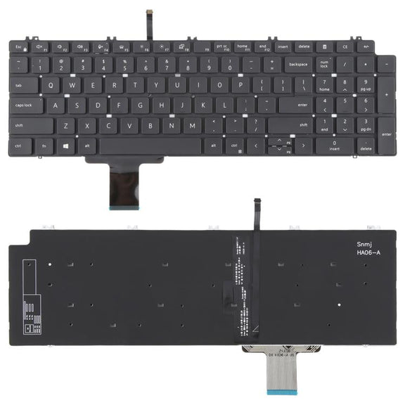 US Version Laptop Keyboard for Dell Precision 7550 7750 7560 7760(Black)