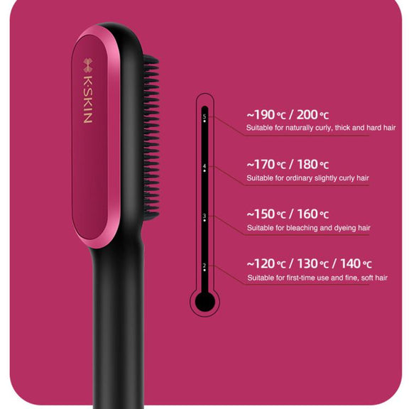 K-SKIN KD3800 PTC Heating Hair Straightening Curler Comb Iron(EU Plug)
