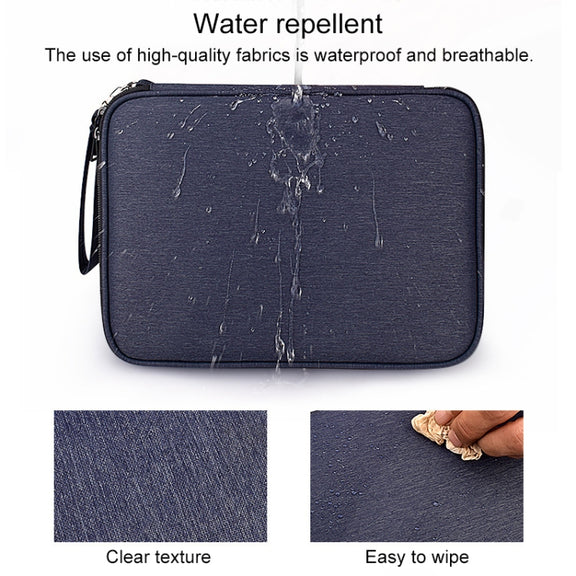 SM01 Multi-function Water-resistant Double Layer Data Cable Earphone U Disk Digital Accessories Storage Bag, Size: S(Black)