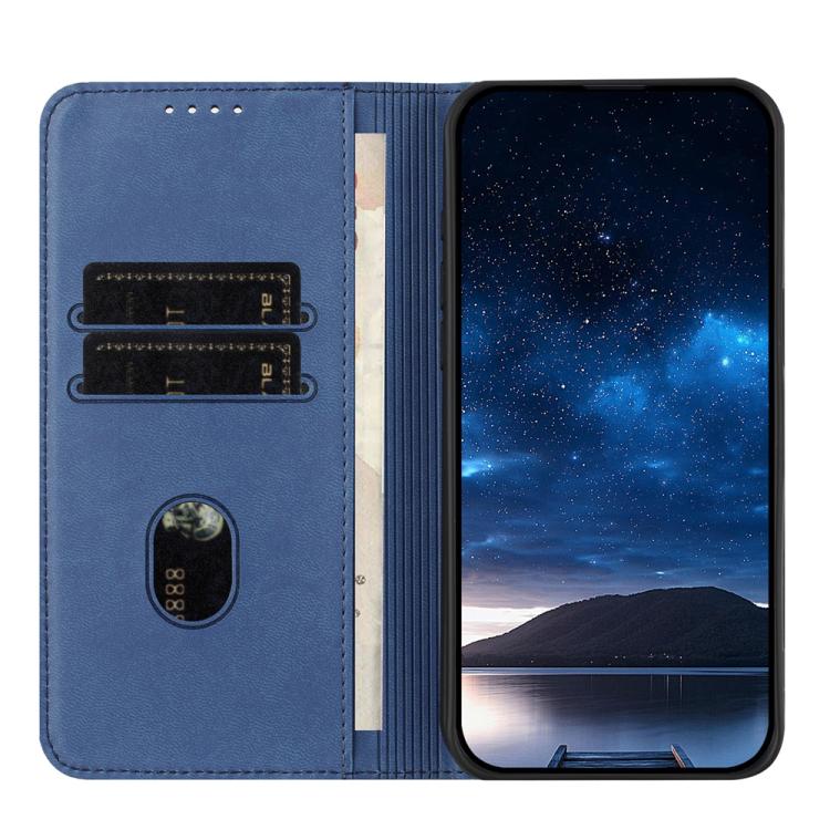 For iPhone 17 Strong Magnetic Frosted Flip Leather Phone Case(Royal Blue)