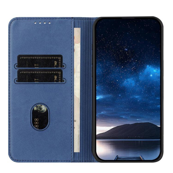 For iPhone 17 Strong Magnetic Frosted Flip Leather Phone Case(Royal Blue)