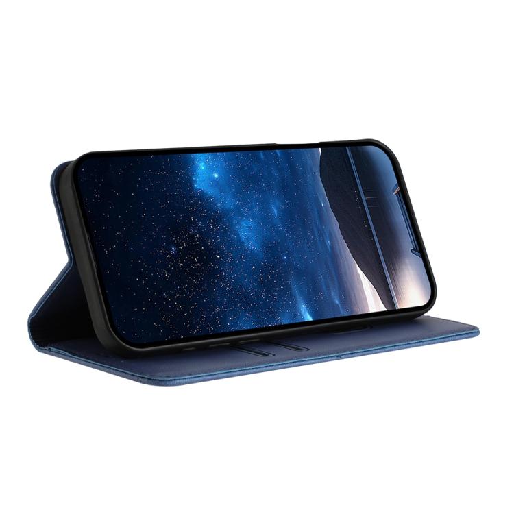 For iPhone 17 Strong Magnetic Frosted Flip Leather Phone Case(Royal Blue)