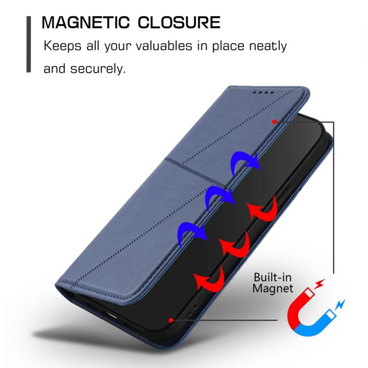 For iPhone 17 Strong Magnetic Frosted Flip Leather Phone Case(Royal Blue)