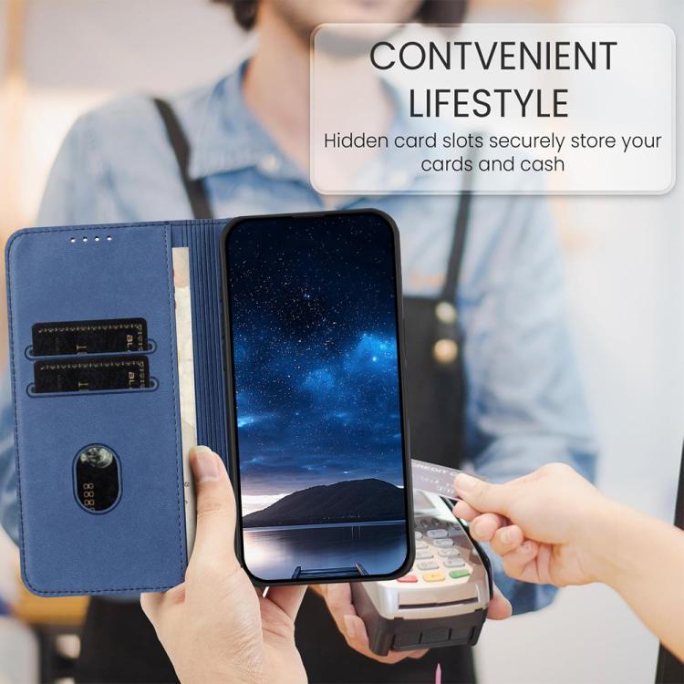 For iPhone 17 Strong Magnetic Frosted Flip Leather Phone Case(Royal Blue)