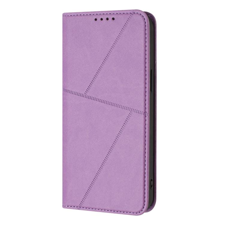 For iPhone 17 Strong Magnetic Frosted Flip Leather Phone Case(Light Purple)
