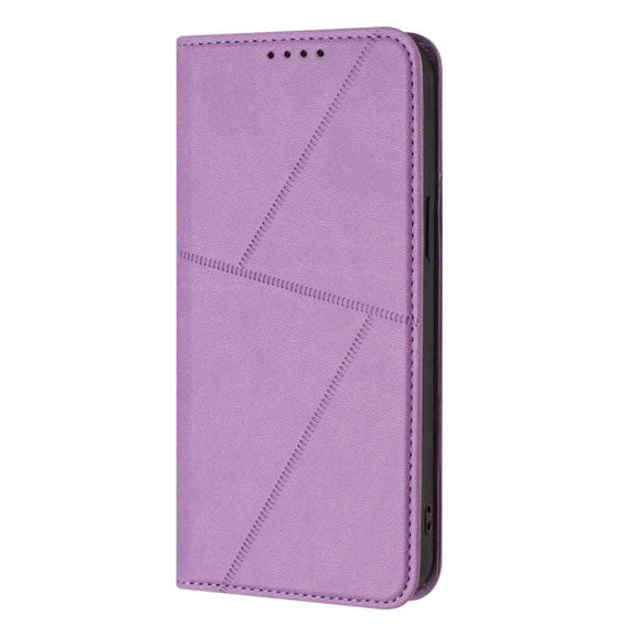 For iPhone 17 Strong Magnetic Frosted Flip Leather Phone Case(Light Purple)