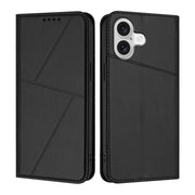 For iPhone 17 Strong Magnetic Frosted Flip Leather Phone Case(Black)