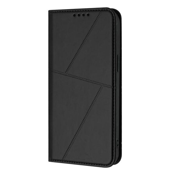 For iPhone 17 Strong Magnetic Frosted Flip Leather Phone Case(Black)