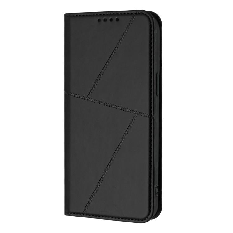 For iPhone 17 Strong Magnetic Frosted Flip Leather Phone Case(Black)