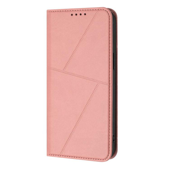For iPhone 17 Strong Magnetic Frosted Flip Leather Phone Case(Pink)