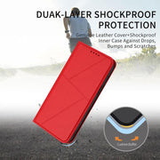 For iPhone 17 Air Strong Magnetic Frosted Flip Leather Phone Case(Red)