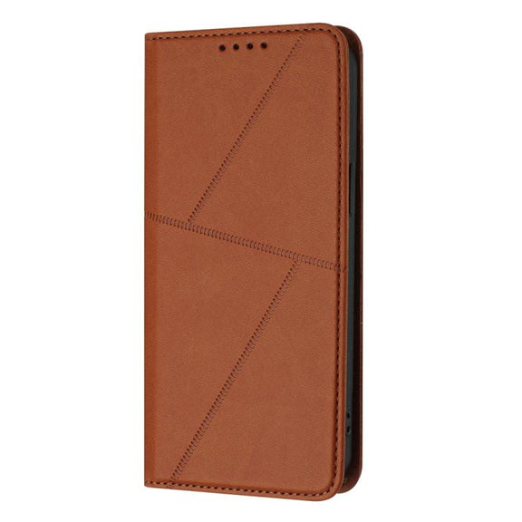For iPhone 17 Pro Strong Magnetic Frosted Flip Leather Phone Case(Coffee Color)
