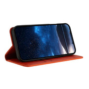For iPhone 17 Pro Max Strong Magnetic Frosted Flip Leather Phone Case(Orange)