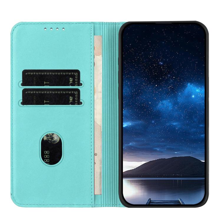 For iPhone 17 Pro Max Strong Magnetic Frosted Flip Leather Phone Case(Light Blue)