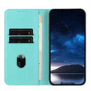 For iPhone 17 Pro Max Strong Magnetic Frosted Flip Leather Phone Case(Light Blue)