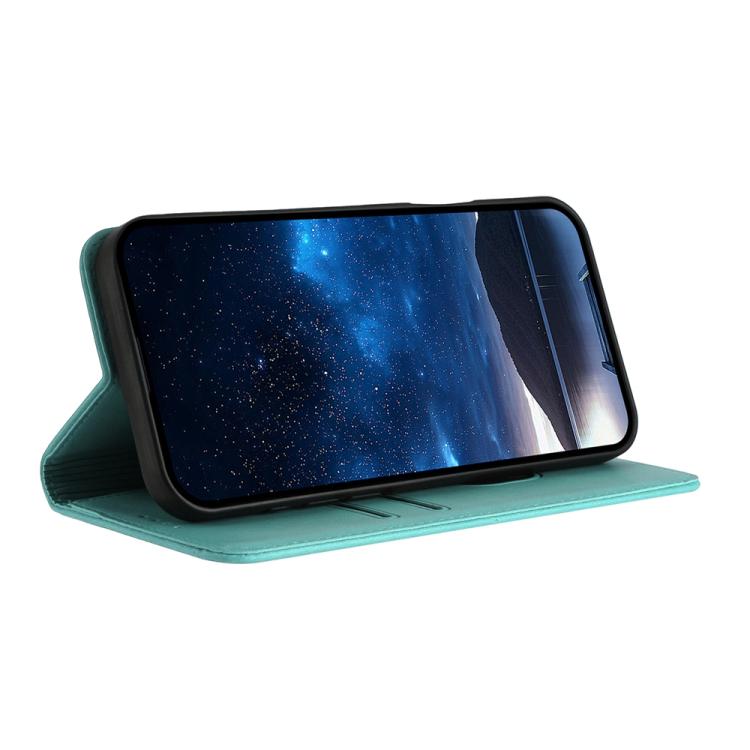 For iPhone 17 Pro Max Strong Magnetic Frosted Flip Leather Phone Case(Light Blue)
