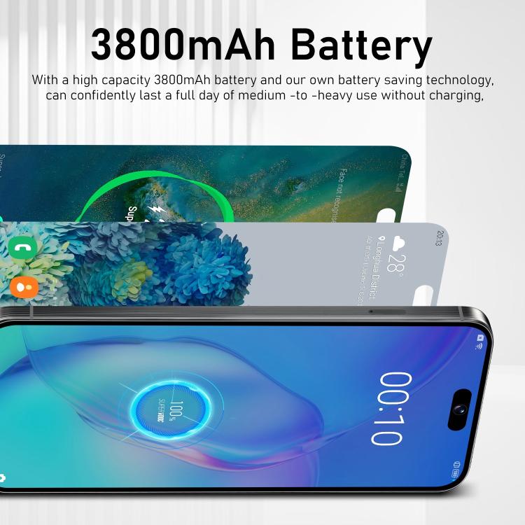 I16 Pro Max / VD1, 3GB+32GB, 6.8 inch Android 10 MTK6753 Octa Core, Network: 4G, Dual SIM, Plug:EU Plug(White)
