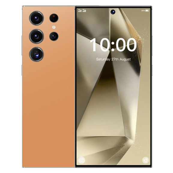 S24 Ultra / S7, 4GB+128GB, 6.75 inch Android 10 MTK6750 Octa Core, Network: 4G, Dual SIM, Plug:EU Plug(Orange)