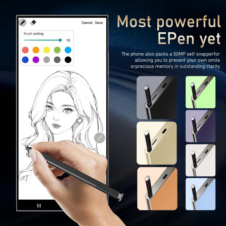 S24 Ultra / S7, 4GB+128GB, 6.75 inch Android 10 MTK6750 Octa Core, Network: 4G, Dual SIM, Plug:EU Plug(Sky Blue)