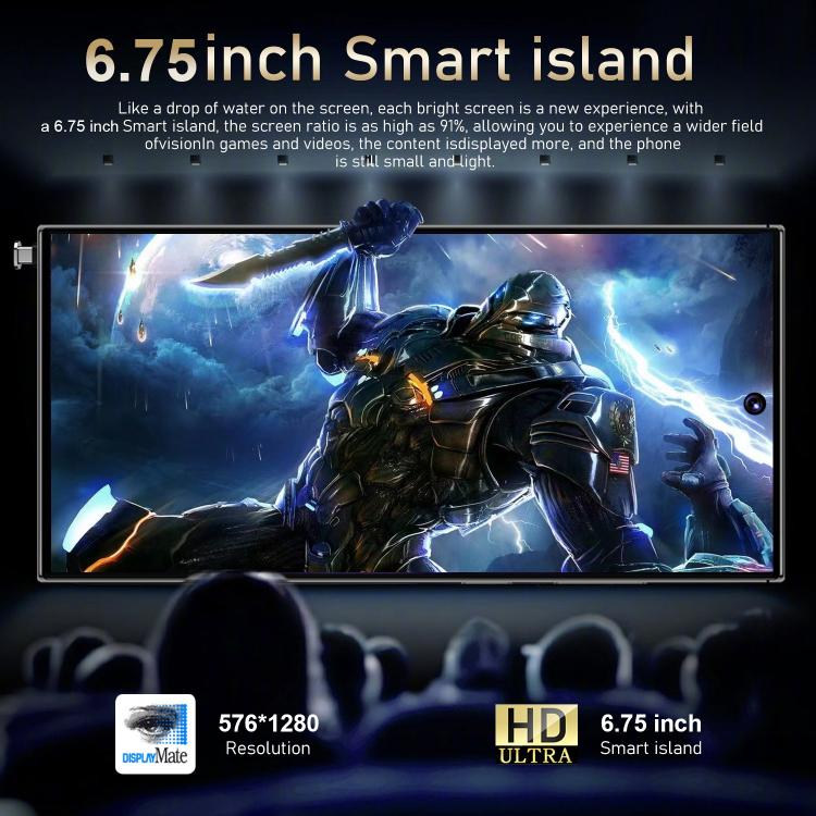 S24 Ultra / S7, 4GB+128GB, 6.75 inch Android 10 MTK6750 Octa Core, Network: 4G, Dual SIM, Plug:EU Plug(Green)