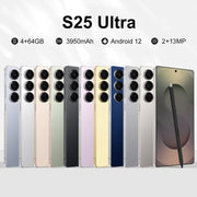 S25 Ultra / S11, 4GB+64GB, 6.75 inch Android 12 MTK6762 Octa Core, Network: 4G, Dual SIM, Plug:US Plug(Silver)