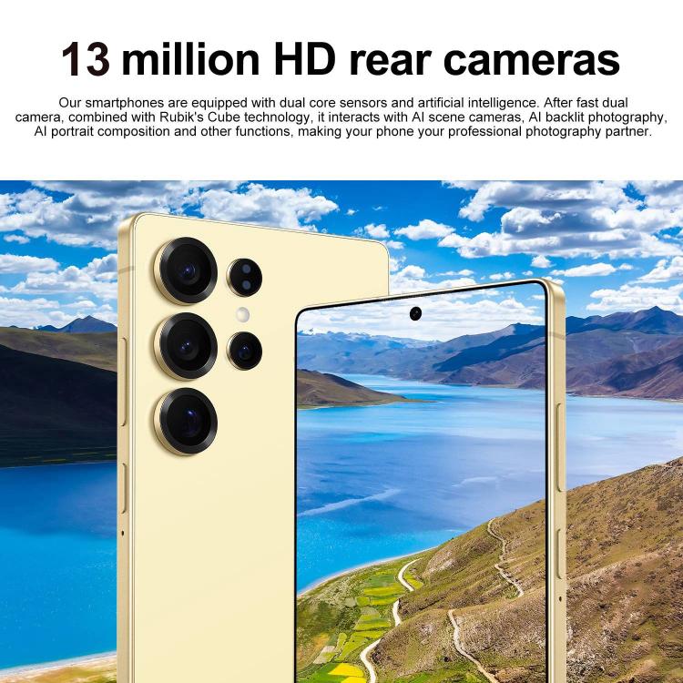 S25 Ultra / S11, 4GB+64GB, 6.75 inch Android 12 MTK6762 Octa Core, Network: 4G, Dual SIM, Plug:EU Plug(White)