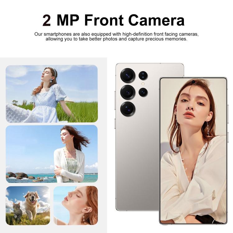 S25 Ultra / S11, 4GB+64GB, 6.75 inch Android 12 MTK6762 Octa Core, Network: 4G, Dual SIM, Plug:EU Plug(White)